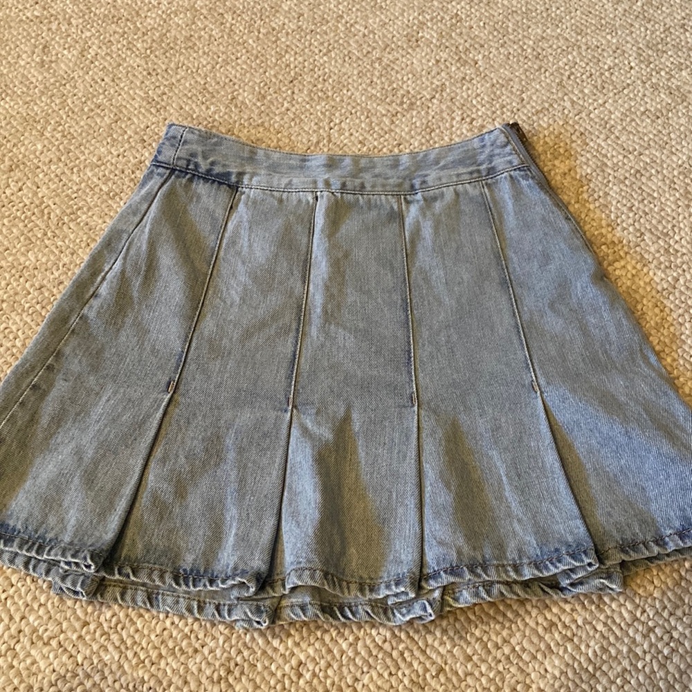 Pacsun Pleated Jean Skirt